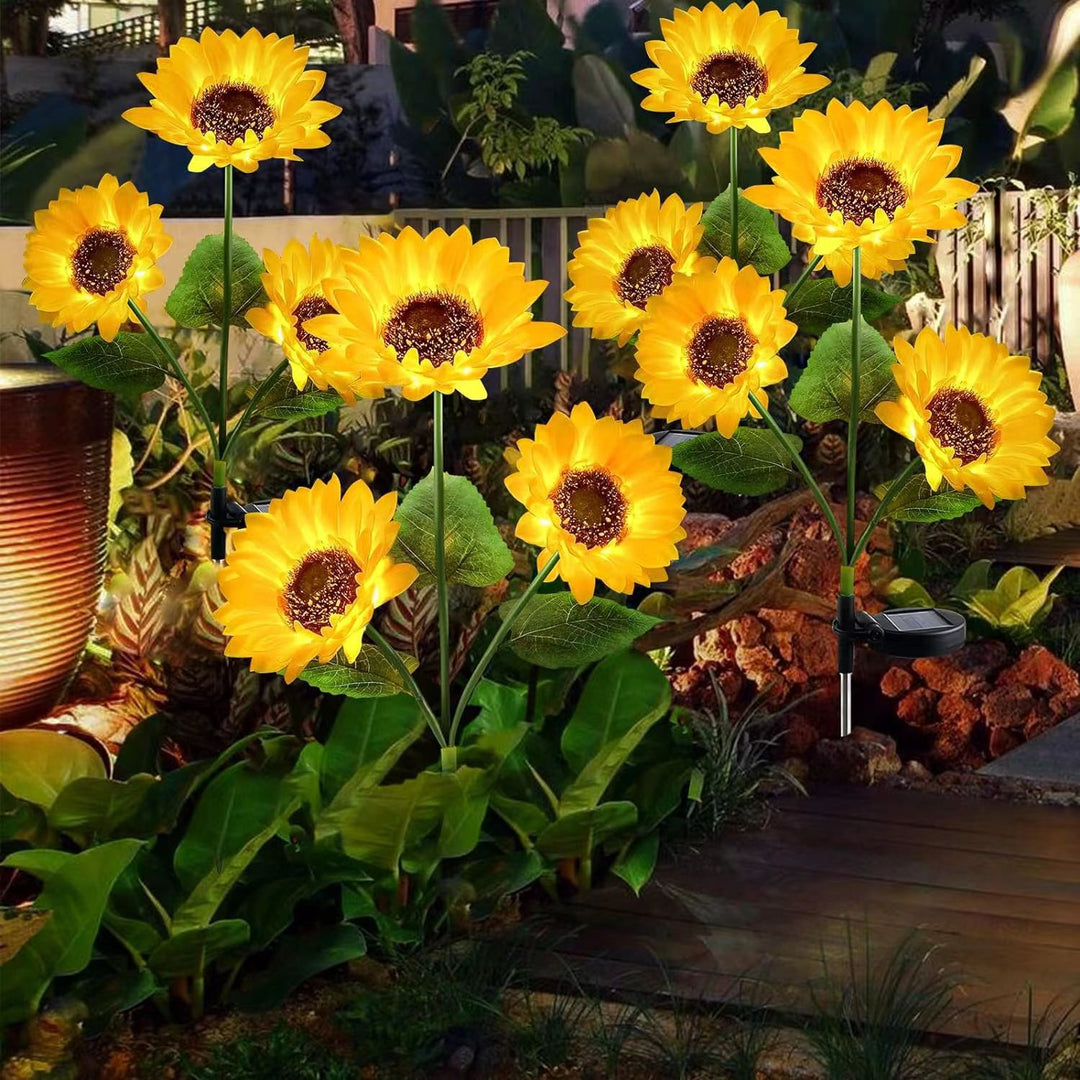 Contemporary Creative Artificial Flower LED Solar Waterproof Lawn Insert Light For Outdoor Patio | Kalsten