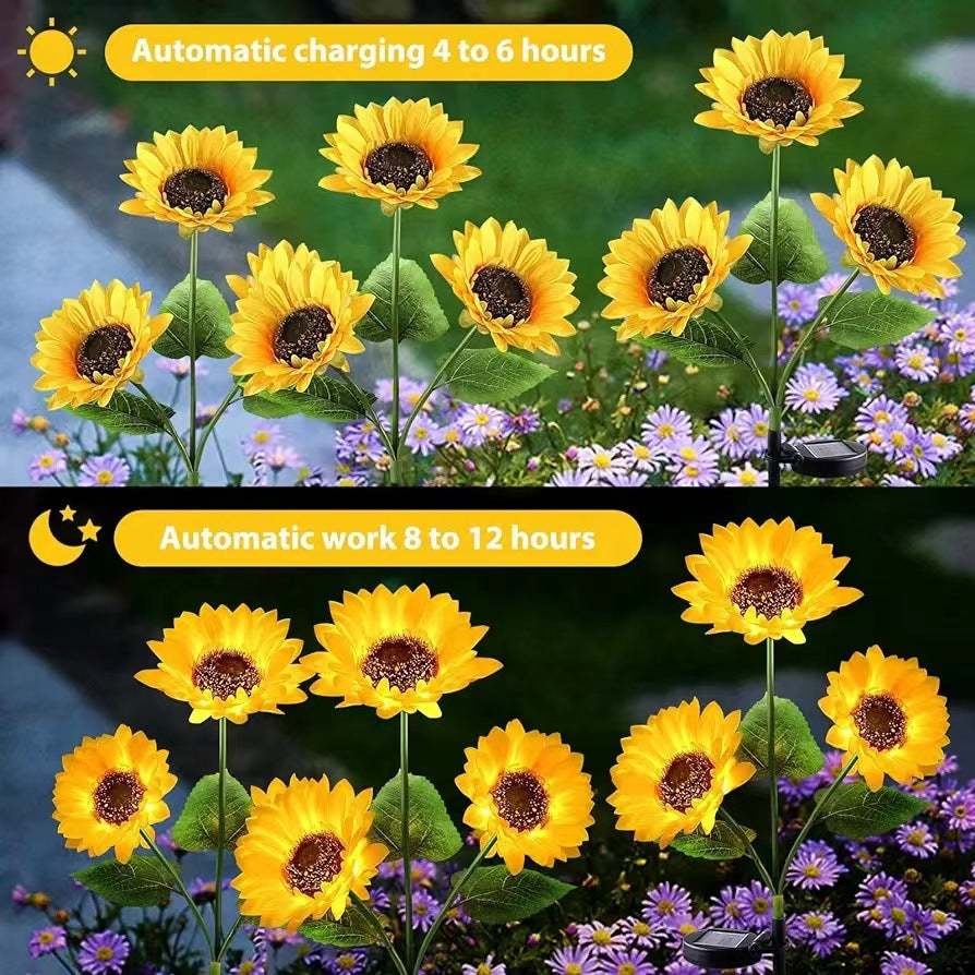 Contemporary Creative Artificial Flower LED Solar Waterproof Lawn Insert Light For Outdoor Patio | Kalsten