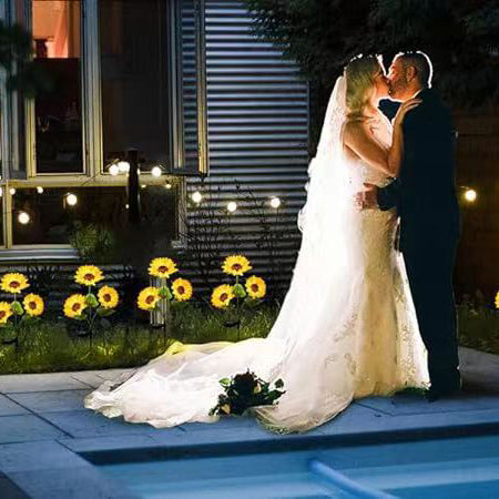 Contemporary Creative Artificial Flower LED Solar Waterproof Lawn Insert Light For Outdoor Patio | Kalsten