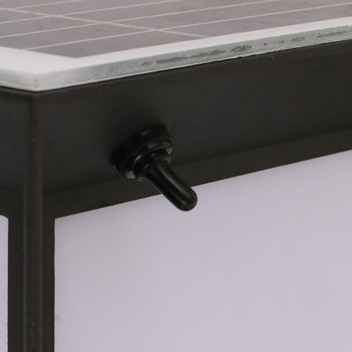 Modern Minimalist Solar Waterproof Square-Shaped Aluminum Acrylic LED Outdoor Post Light For Garden | Kalsten