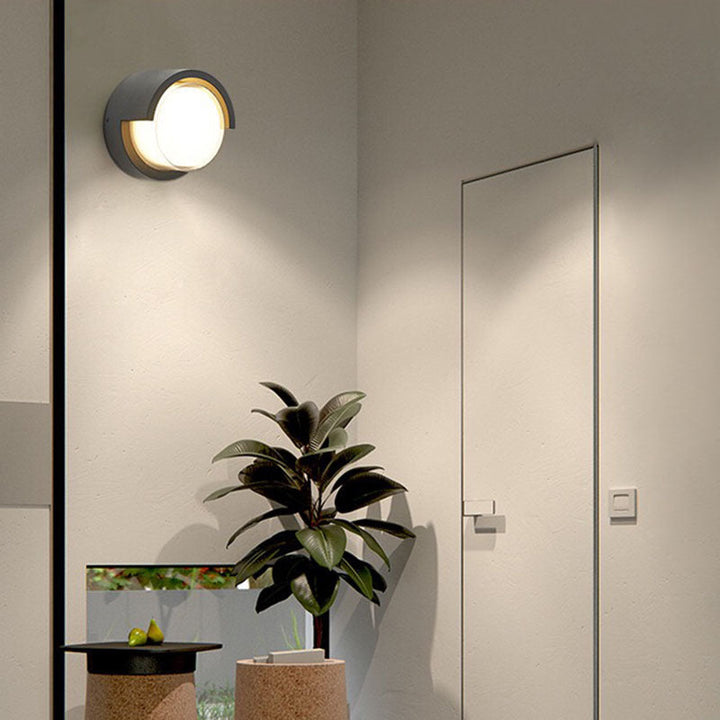 Modern Minimalist Waterproof Round Square Plastic Acrylic LED Wall Sconce Lamp For Garden | Kalsten