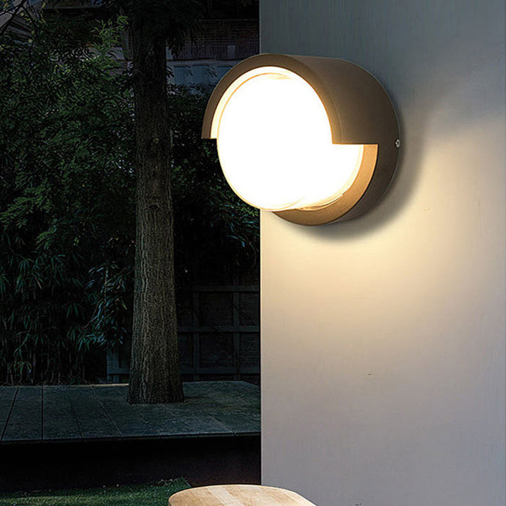 Modern Minimalist Waterproof Round Square Plastic Acrylic LED Wall Sconce Lamp For Garden | Kalsten