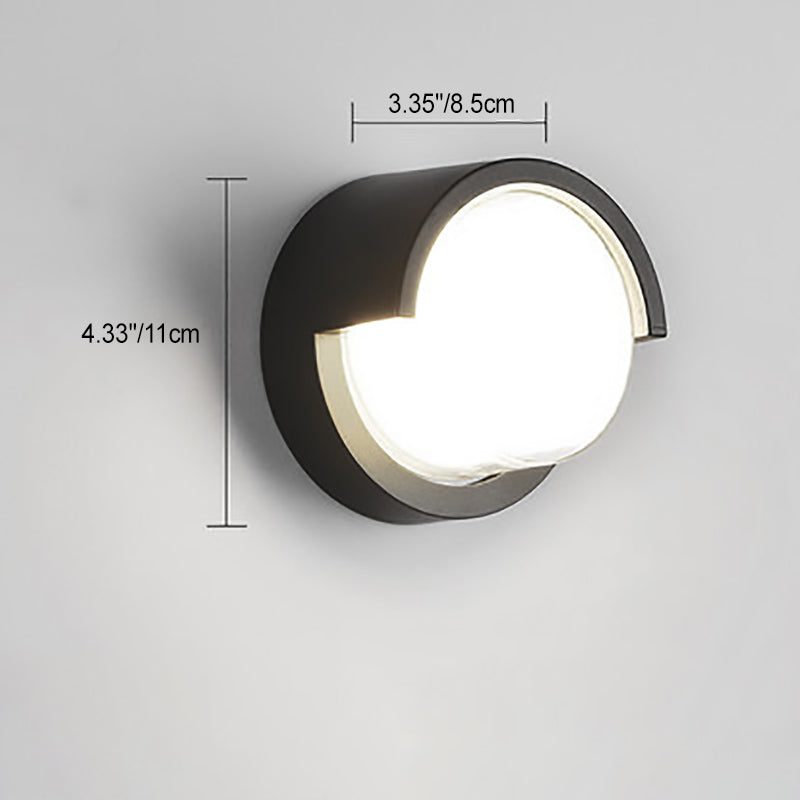 Modern Minimalist Waterproof Round Square Plastic Acrylic LED Wall Sconce Lamp For Garden | Kalsten