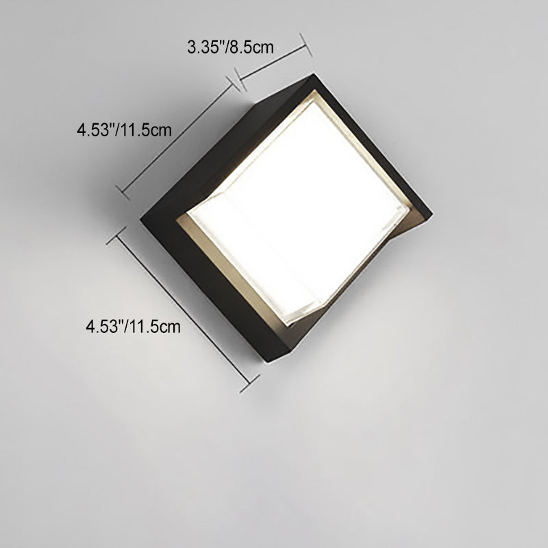 Modern Minimalist Waterproof Round Square Plastic Acrylic LED Wall Sconce Lamp For Garden | Kalsten