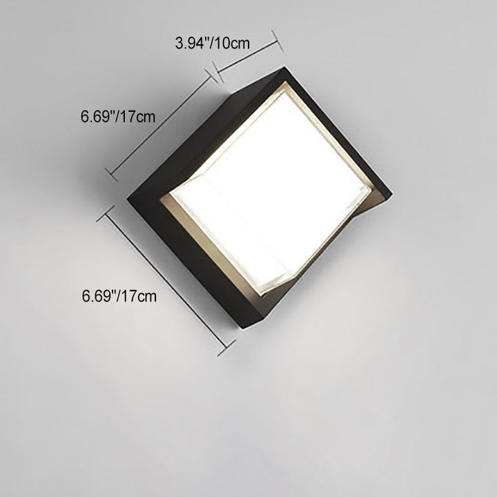 Modern Minimalist Waterproof Round Square Plastic Acrylic LED Wall Sconce Lamp For Garden | Kalsten