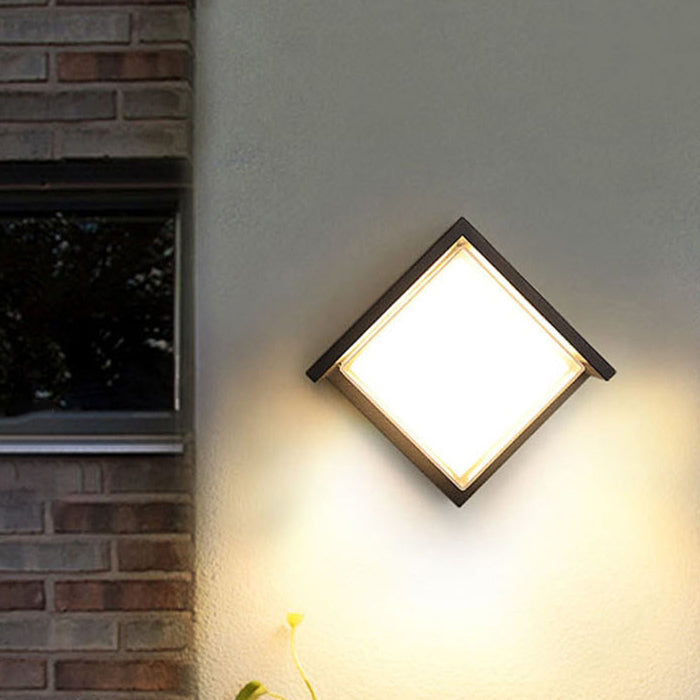 Modern Minimalist Waterproof Round Square Plastic Acrylic LED Wall Sconce Lamp For Garden | Kalsten