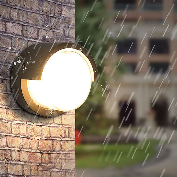 Modern Minimalist Waterproof Round Square Plastic Acrylic LED Wall Sconce Lamp For Garden | Kalsten