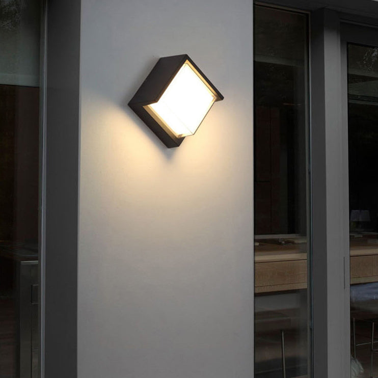 Modern Minimalist Waterproof Round Square Plastic Acrylic LED Wall Sconce Lamp For Garden | Kalsten