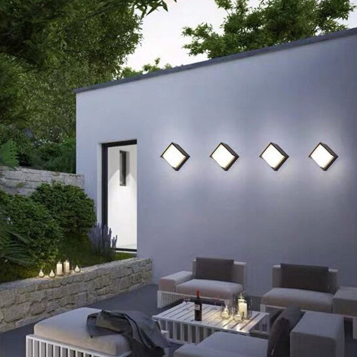 Modern Minimalist Waterproof Round Square Plastic Acrylic LED Wall Sconce Lamp For Garden | Kalsten