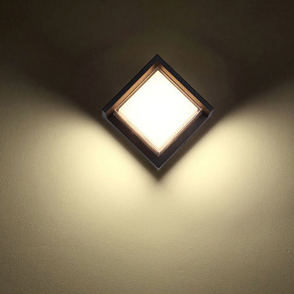 Modern Minimalist Waterproof Round Square Plastic Acrylic LED Wall Sconce Lamp For Garden | Kalsten