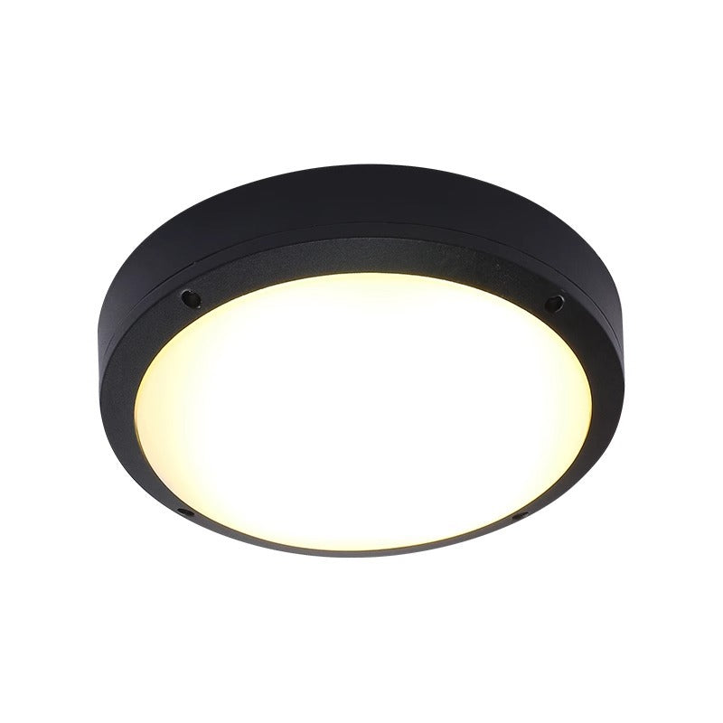 Modern Minimalist Waterproof Round Aluminum Acrylic LED Outdoor Ceiling Light For Garden | Karnz