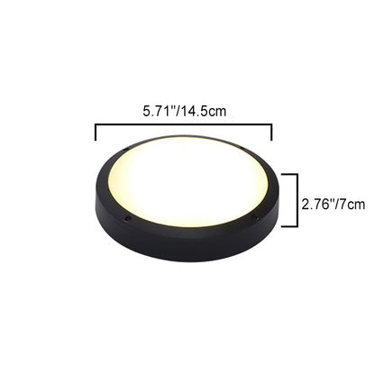 Modern Minimalist Waterproof Round Aluminum Acrylic LED Outdoor Ceiling Light For Garden | Karnz
