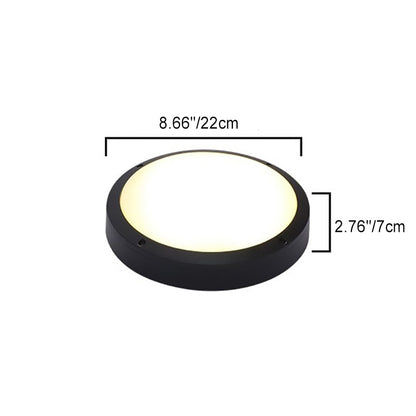Modern Minimalist Waterproof Round Aluminum Acrylic LED Outdoor Ceiling Light For Garden | Karnz