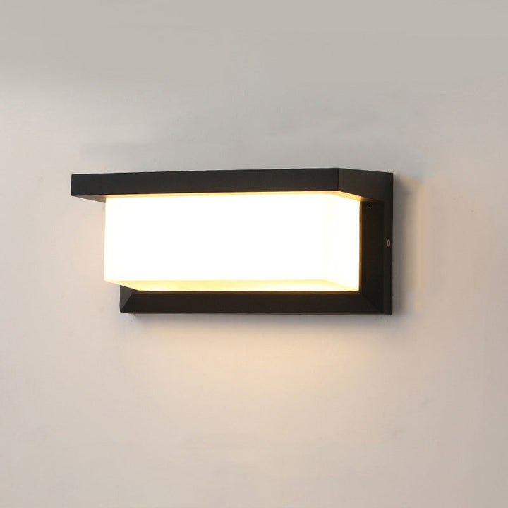 Modern Minimalist Rectangular Waterproof Aluminum LED Wall Sconce Lamp For Outdoor Patio | Kalsten