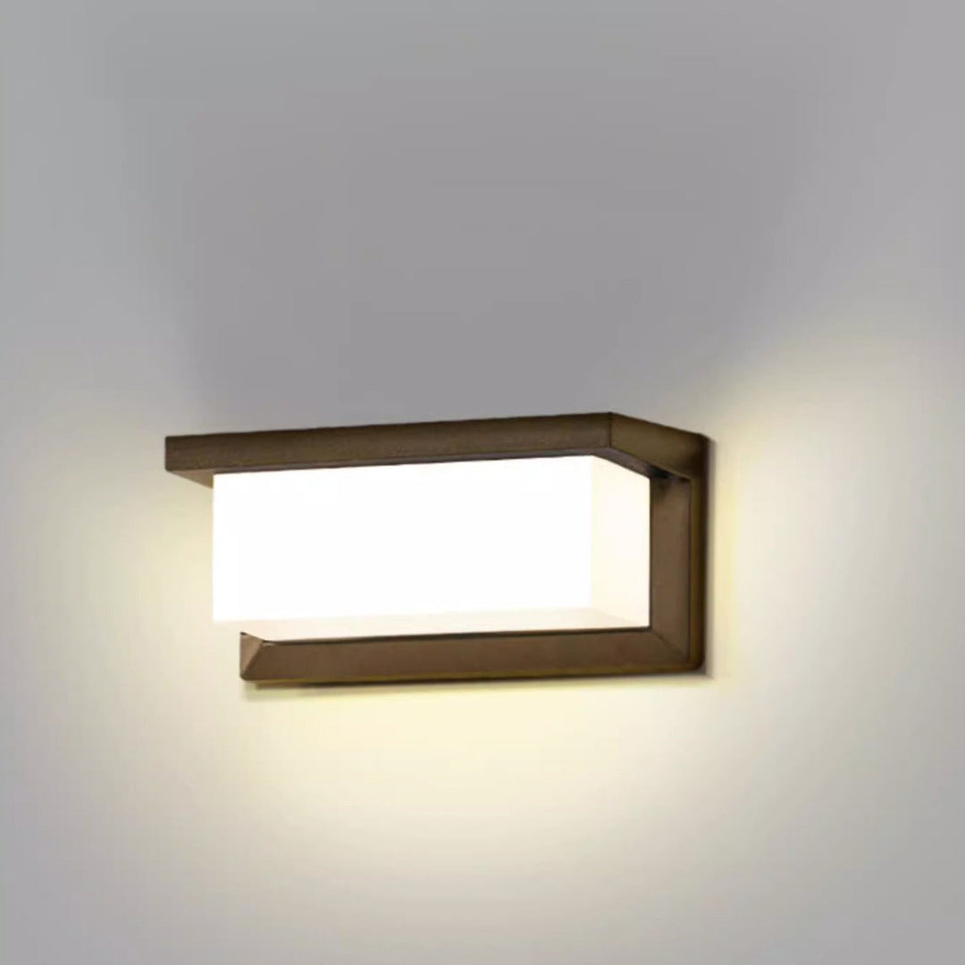 Modern Minimalist Rectangular Waterproof Aluminum LED Wall Sconce Lamp For Outdoor Patio | Kalsten