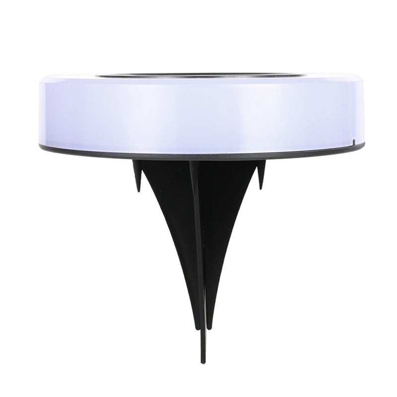 Modern Minimalist Solar Waterproof Round Cylinder Plastic ABS LED Ground Plug Landscape Light For Garden | Kalsten