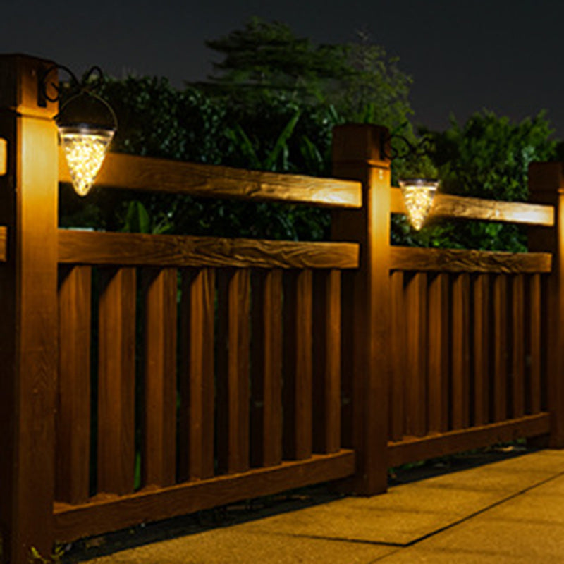 Modern Minimalist Solar Waterproof Cone Filigree PC ABS LED Pendant Light For Garden | Kalsten