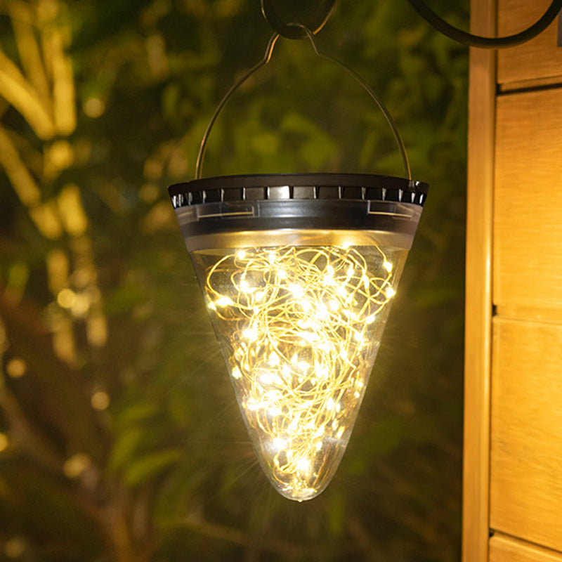 Modern Minimalist Solar Waterproof Cone Filigree PC ABS LED Pendant Light For Garden | Kalsten
