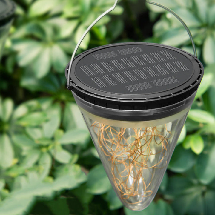 Modern Minimalist Solar Waterproof Cone Filigree PC ABS LED Pendant Light For Garden | Kalsten