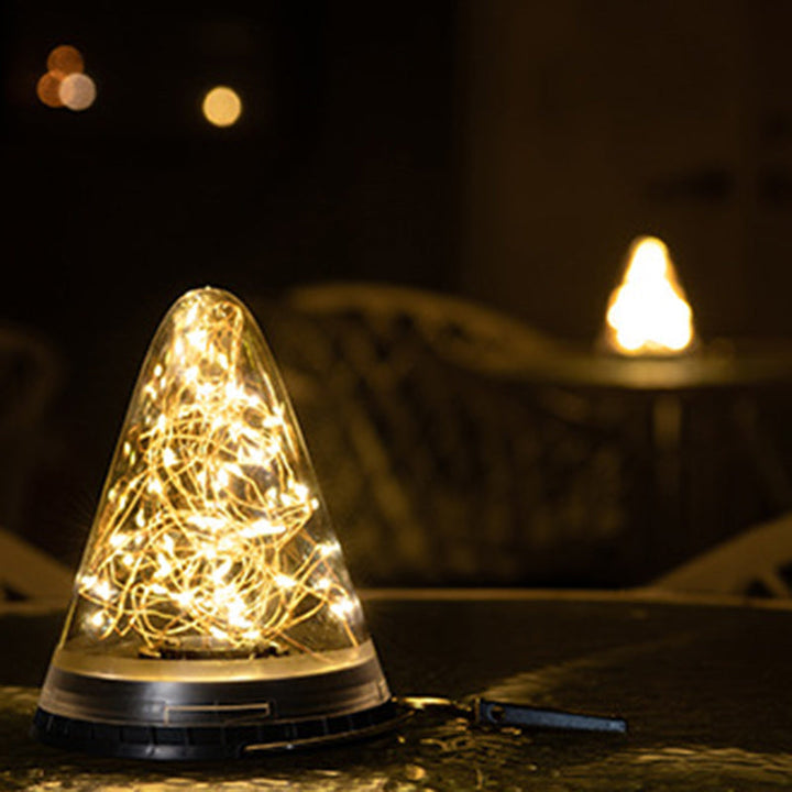 Modern Minimalist Solar Waterproof Cone Filigree PC ABS LED Pendant Light For Garden | Kalsten