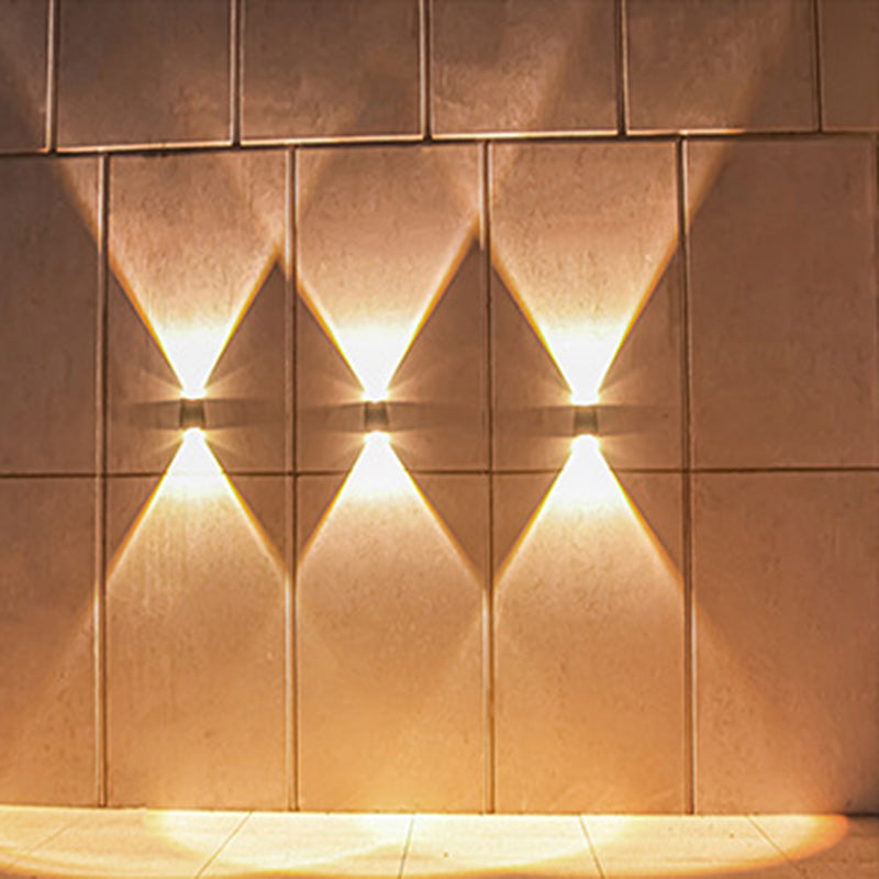 Modern Minimalist Solar Waterproof Trapezoidal Rectangle ABS PVC LED Outdoor Wall Sconce Lamp For Garden | Kalsten