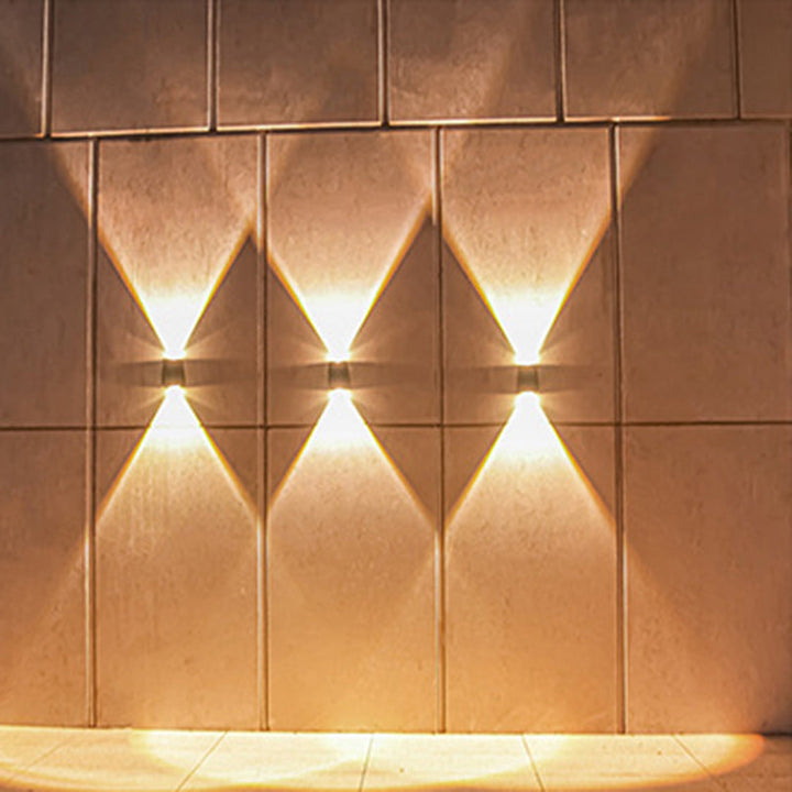 Modern Minimalist Solar Waterproof Trapezoidal Rectangle ABS PVC LED Outdoor Wall Sconce Lamp For Garden | Kalsten