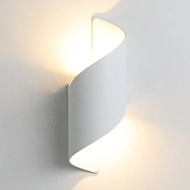 Modern Minimalist Waterproof Spiral Aluminum Acrylic LED Wall Light for Bedroom | Kalsten