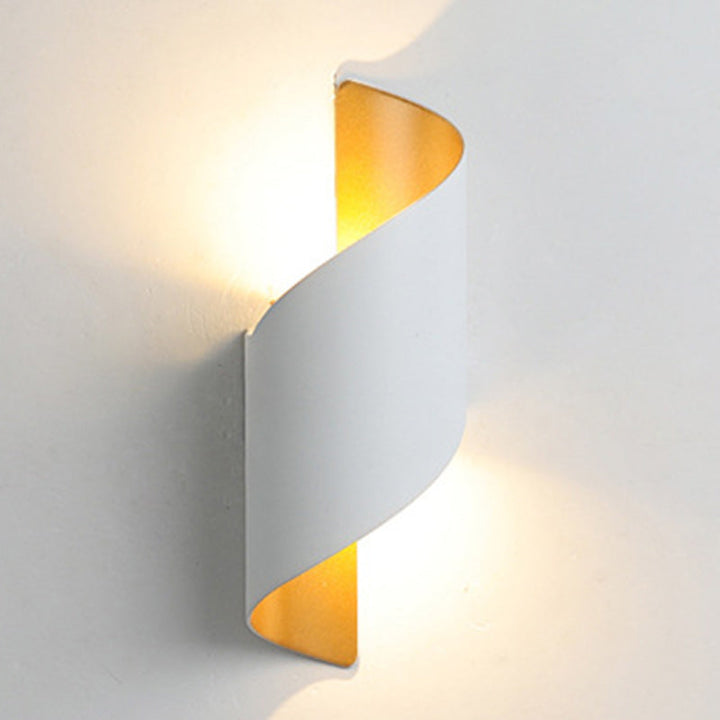 Modern Minimalist Waterproof Spiral Aluminum Acrylic LED Wall Light for Bedroom | Kalsten