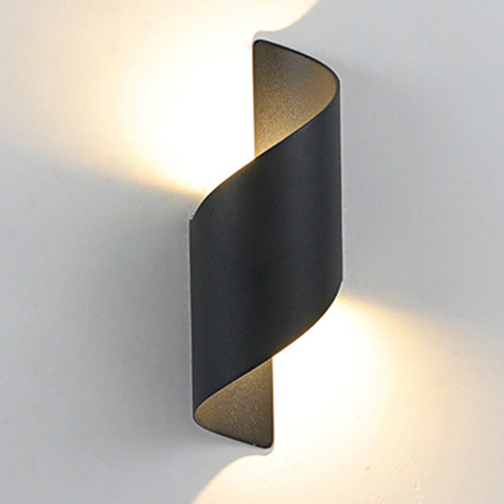 Modern Minimalist Waterproof Spiral Aluminum Acrylic LED Wall Light for Bedroom | Kalsten