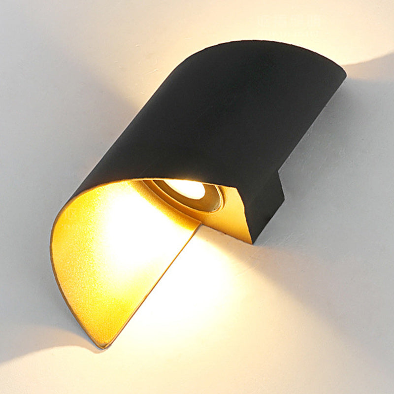 Modern Minimalist Waterproof Spiral Aluminum Acrylic LED Wall Light for Bedroom | Kalsten