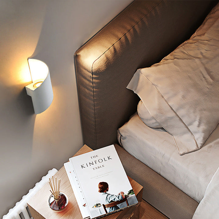 Modern Minimalist Waterproof Spiral Aluminum Acrylic LED Wall Light for Bedroom | Kalsten