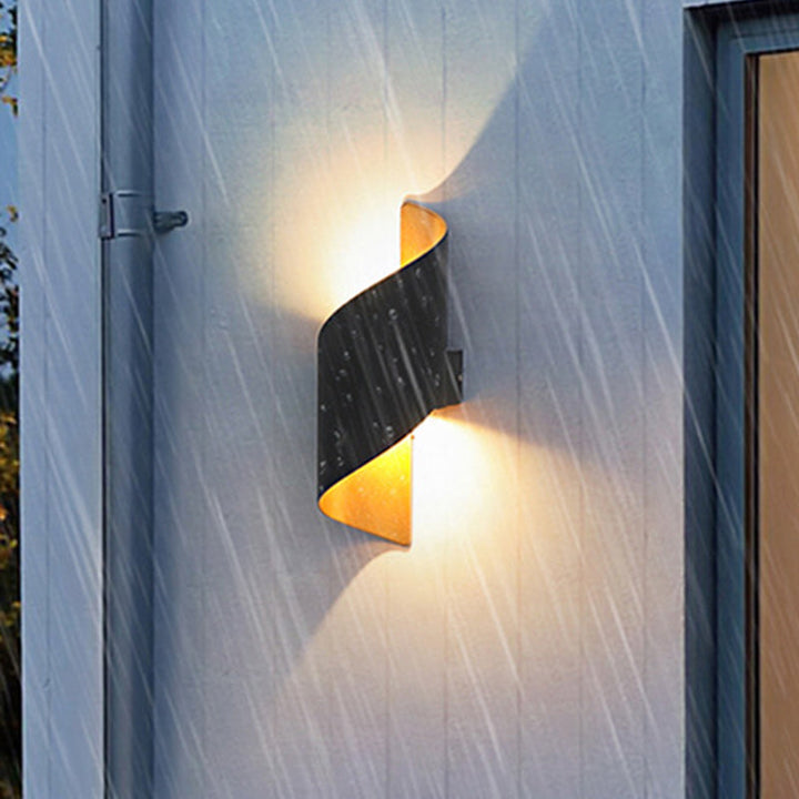 Modern Minimalist Waterproof Spiral Aluminum Acrylic LED Wall Light for Bedroom | Kalsten