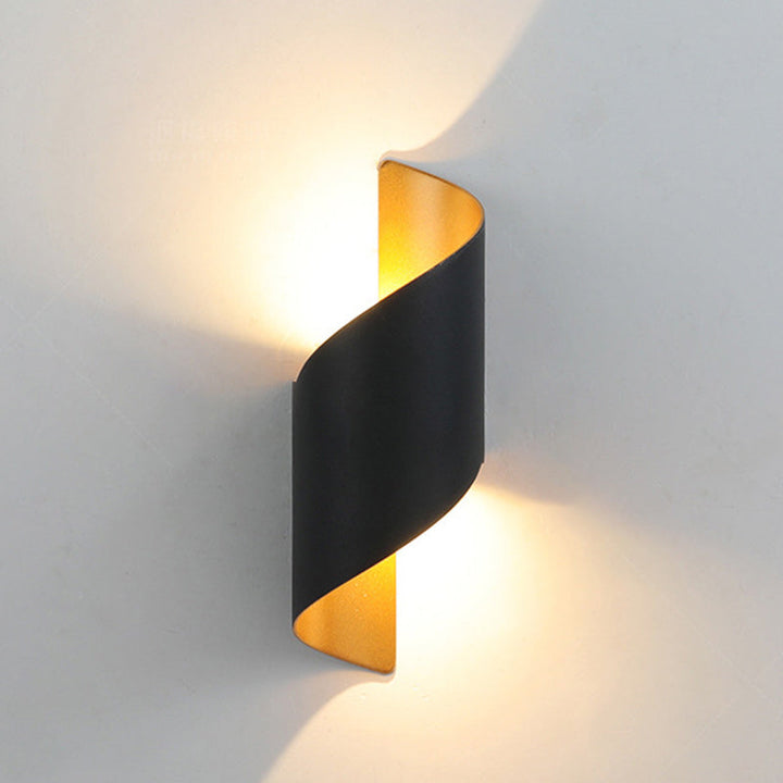 Modern Minimalist Waterproof Spiral Aluminum Acrylic LED Wall Light for Bedroom | Kalsten