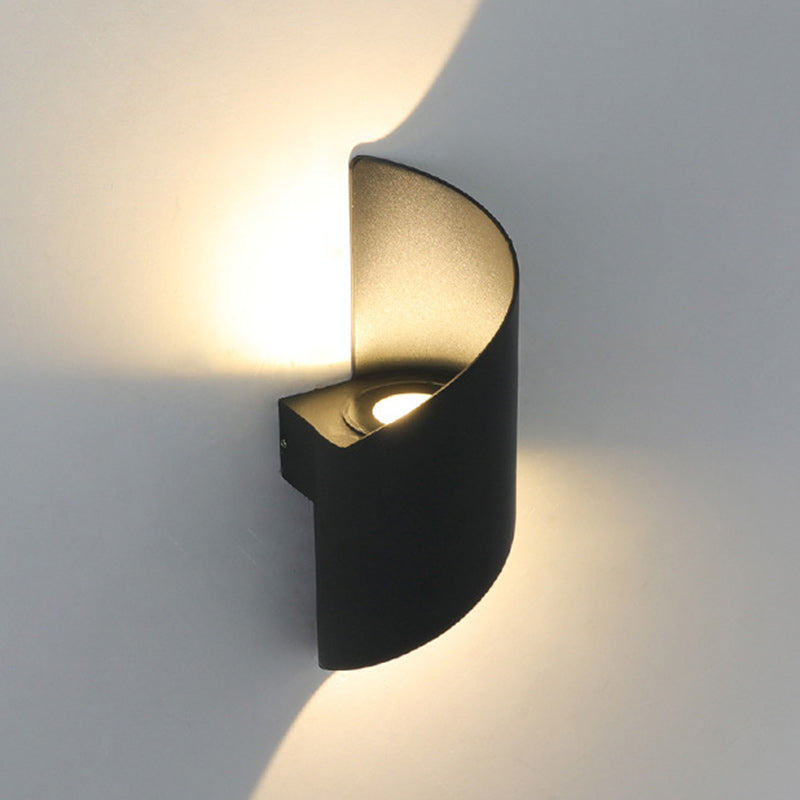 Modern Minimalist Waterproof Spiral Aluminum Acrylic LED Wall Light for Bedroom | Kalsten