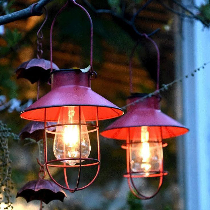 Traditional Vintage Solar Waterproof Round Table Oval Mesh Iron 1-Light Outdoor Light For Garden | Kalsten
