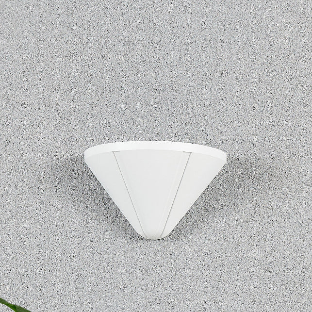 Modern Minimalist Waterproof Triangle Semicircle Die-Cast Aluminum PC LED Wall Sconce Lamp For Outdoor Patio | Kalsten