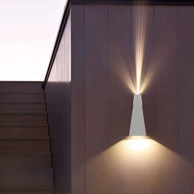 Modern Minimalist Waterproof Trapezoidal Aluminum Die-Cast LED Outdoor Wall Sconce Lamp For Outdoor Patio | Kalsten