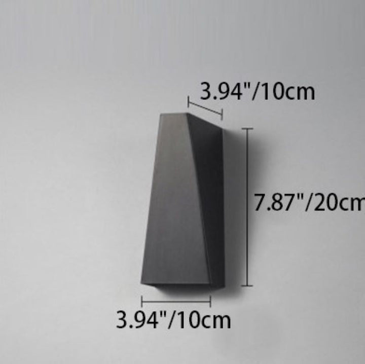 Modern Minimalist Waterproof Trapezoidal Aluminum Die-Cast LED Outdoor Wall Sconce Lamp For Outdoor Patio | Kalsten