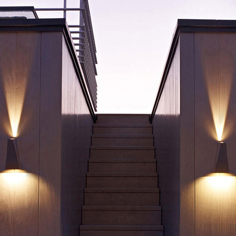 Modern Minimalist Waterproof Trapezoidal Aluminum Die-Cast LED Outdoor Wall Sconce Lamp For Outdoor Patio | Kalsten