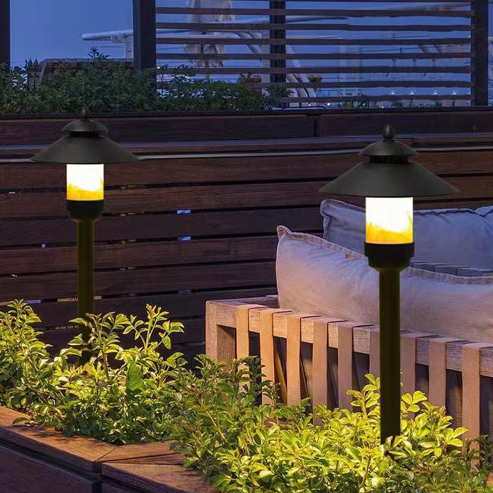 Traditional European Waterproof Half Round Cylinder Aluminum Dolomite 1-Light Outdoor Landscape Lamp For Garden | Kalsten