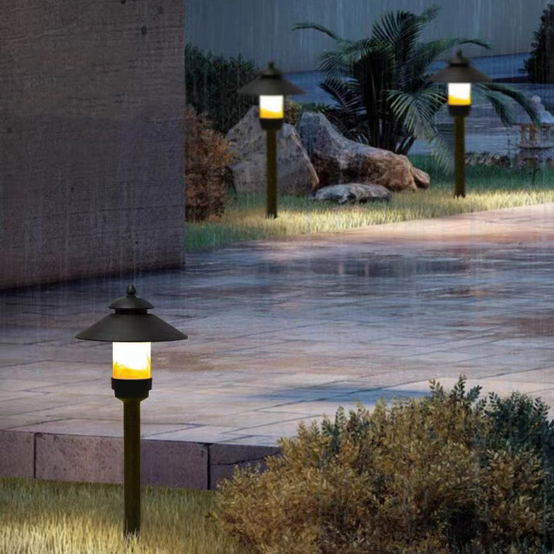 Traditional European Waterproof Half Round Cylinder Aluminum Dolomite 1-Light Outdoor Landscape Lamp For Garden | Kalsten