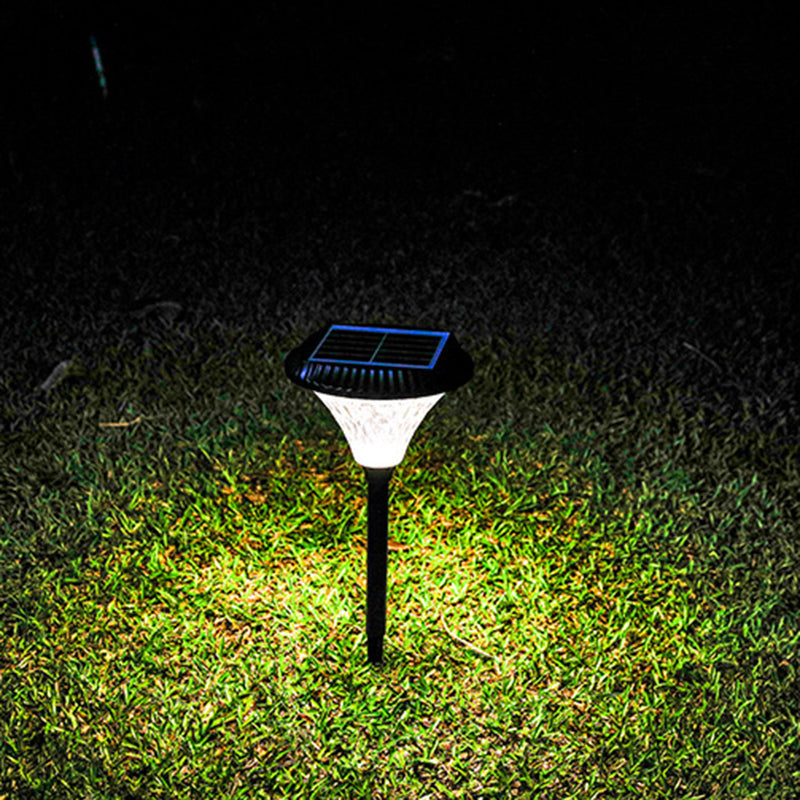 Modern Minimalist Solar Waterproof Diamond Round ABS PC LED Outdoor Light For Outdoor Patio | Kalsten