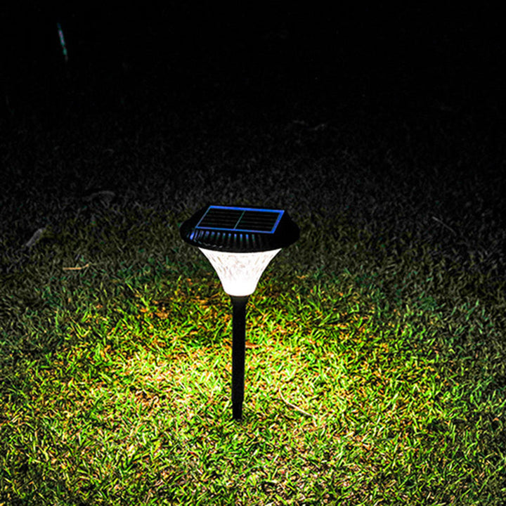 Modern Minimalist Solar Waterproof Diamond Round ABS PC LED Outdoor Light For Outdoor Patio | Kalsten