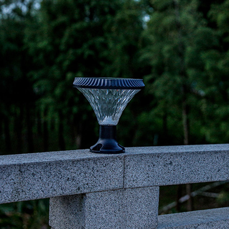Modern Minimalist Solar Waterproof Diamond Round ABS PC LED Outdoor Light For Outdoor Patio | Kalsten