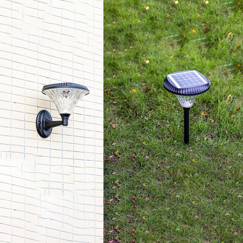 Modern Minimalist Solar Waterproof Diamond Round ABS PC LED Outdoor Light For Outdoor Patio | Kalsten
