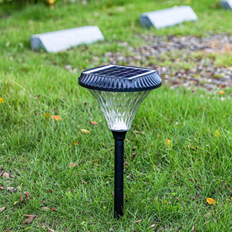 Modern Minimalist Solar Waterproof Diamond Round ABS PC LED Outdoor Light For Outdoor Patio | Kalsten