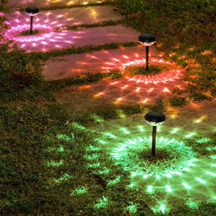 Contemporary Industrial ABS Round LED Solar Waterproof Lawn Insert Light For Outdoor Patio | Kalsten