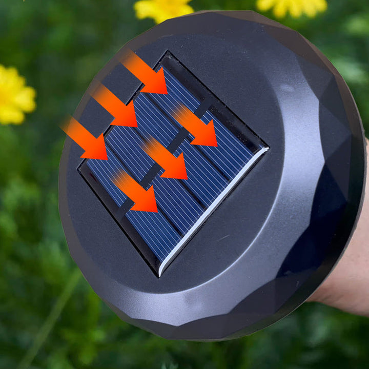 Contemporary Industrial ABS Round LED Solar Waterproof Lawn Insert Light For Outdoor Patio | Kalsten