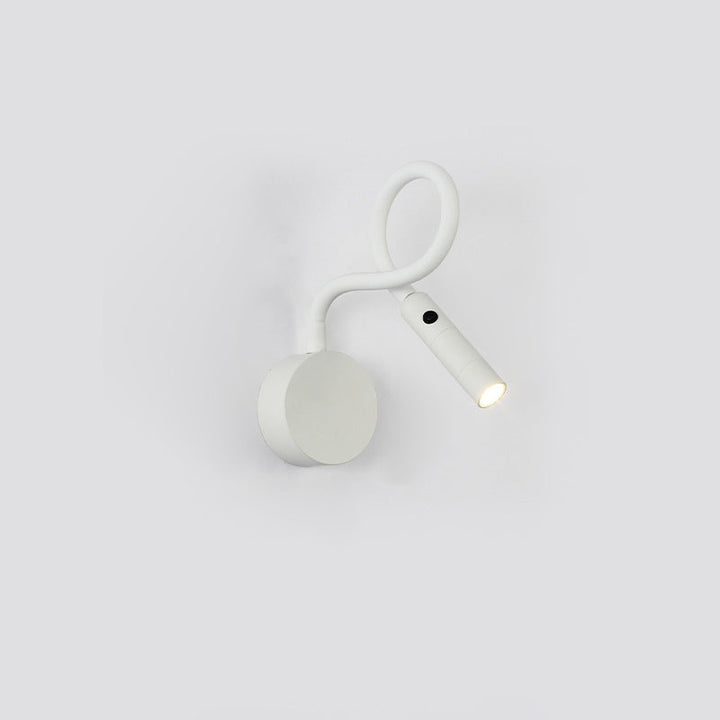 Modern Minimalist Iron Round Flexible Bend Tube LED Reading Lamp Wall Sconce Lamp for Bedroom | Kalsten