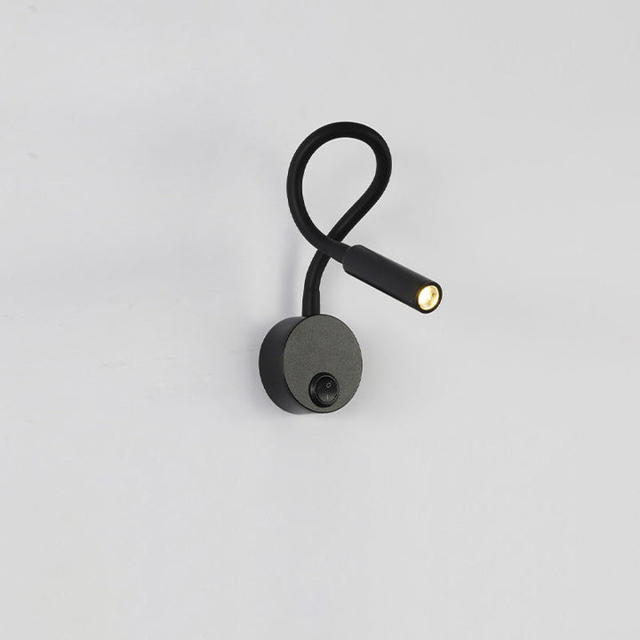 Modern Minimalist Iron Round Flexible Bend Tube LED Reading Lamp Wall Sconce Lamp for Bedroom | Kalsten